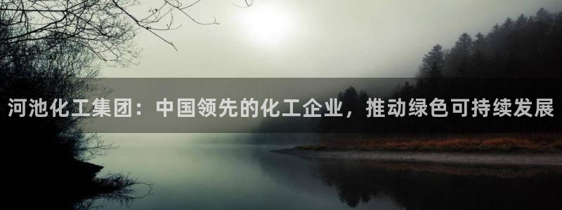球盟会电子好下吗：河池化工集团：中国领先的化工企业，推动绿色