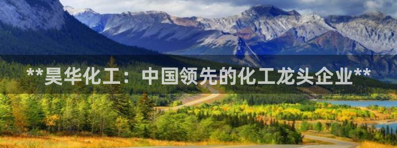 球盟会在线登录官网：**昊华化工：中国领先的化工龙头企业**