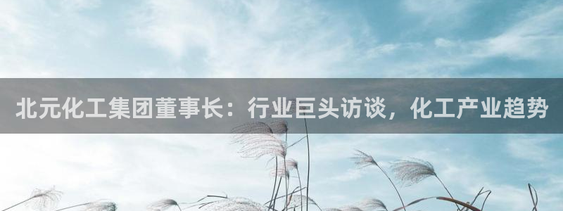 球盟会qmh：北元化工集团董事长：行业巨头访谈，化工产业趋势