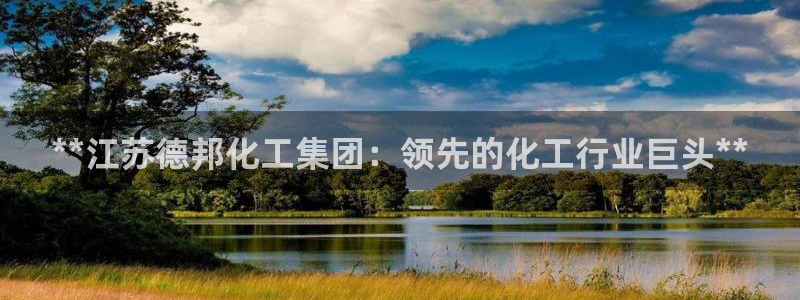 球盟会官网网页版：**江苏德邦化工集团：领先的化工行业巨头*