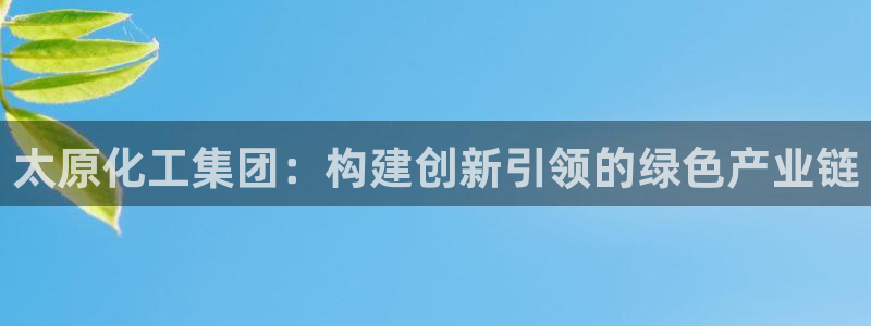 球盟会唯一：太原化工集团：构建创新引领的绿色产业链