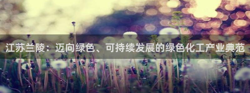 球盟会：江苏兰陵：迈向绿色、可持续发展的绿色化工产业典范